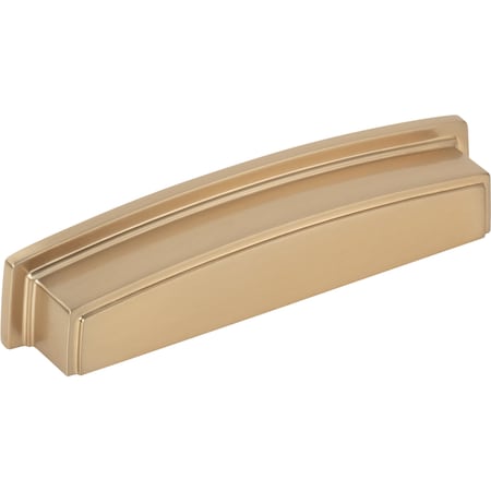 Jeffrey Alexander 128 mm Center Satin Bronze Square-to-Center Square Renzo Cabinet Cup Pull 141-128SBZ